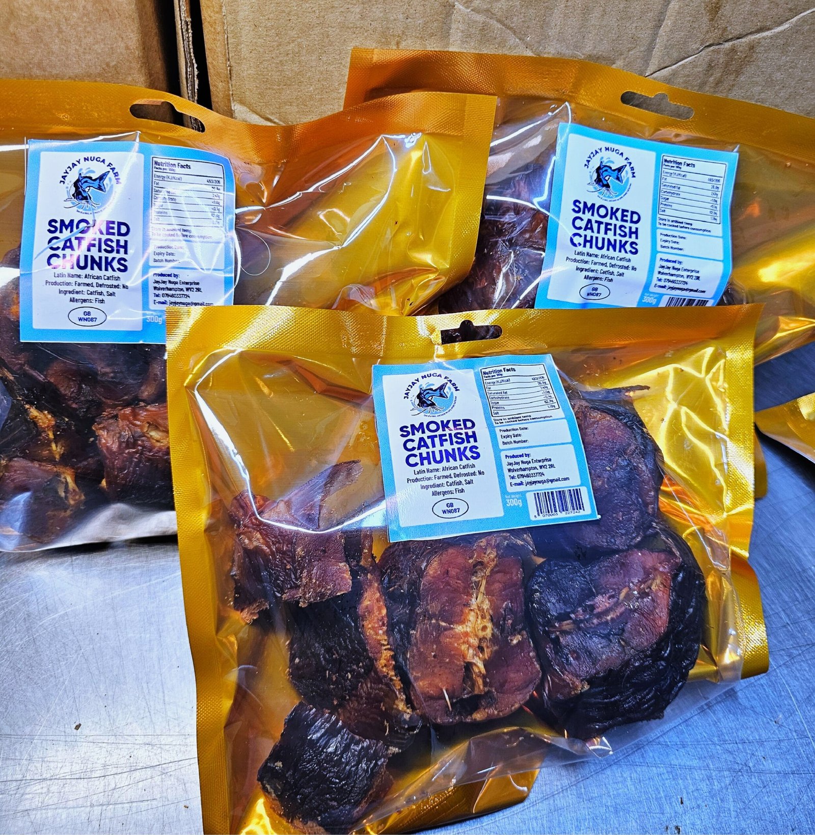smoked catfish chunks packed jayjay farm