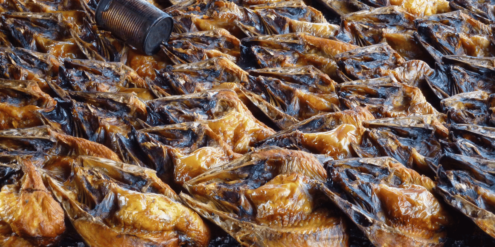 smoked catfish on grill